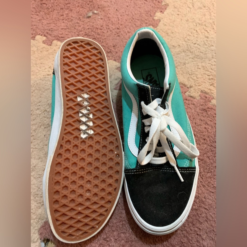 Vans green black